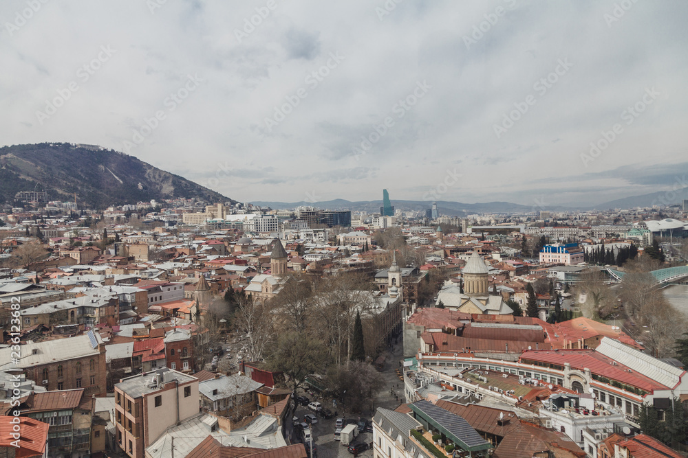 Beautiful viewpoint of Tbilisi city, Georgia
