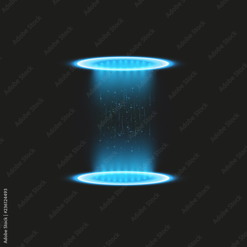 Vecteur Stock Magic fantasy portal. Futuristic teleport. Light effect ...