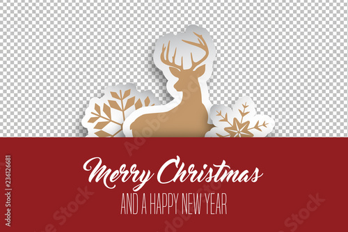 Geschenkkarte - weihnachtlich - auf transparentem Hintergrund