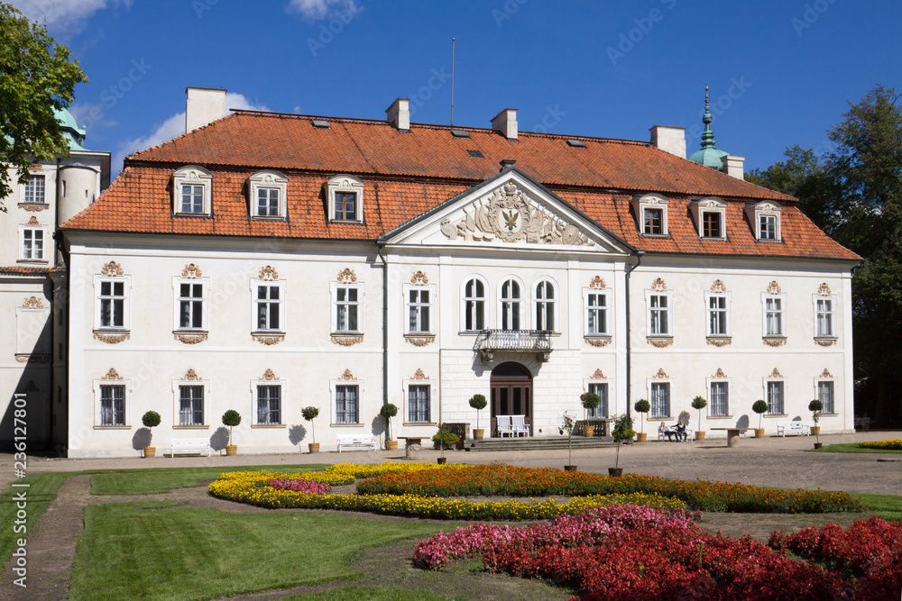 The palace of Nieborow estate in Poland. The manor of Nieborow was built in 16th century. It is today the subsidiary of the National Museum in Warsaw.