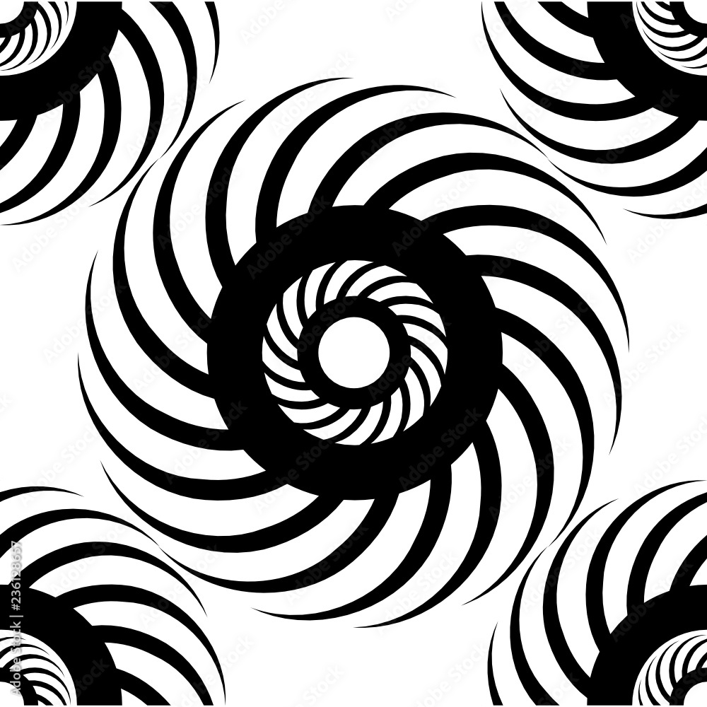 Digital Optical Art. Black and white seamless pattern illustration Digital Optical Art. Black and white seamless pattern illustration