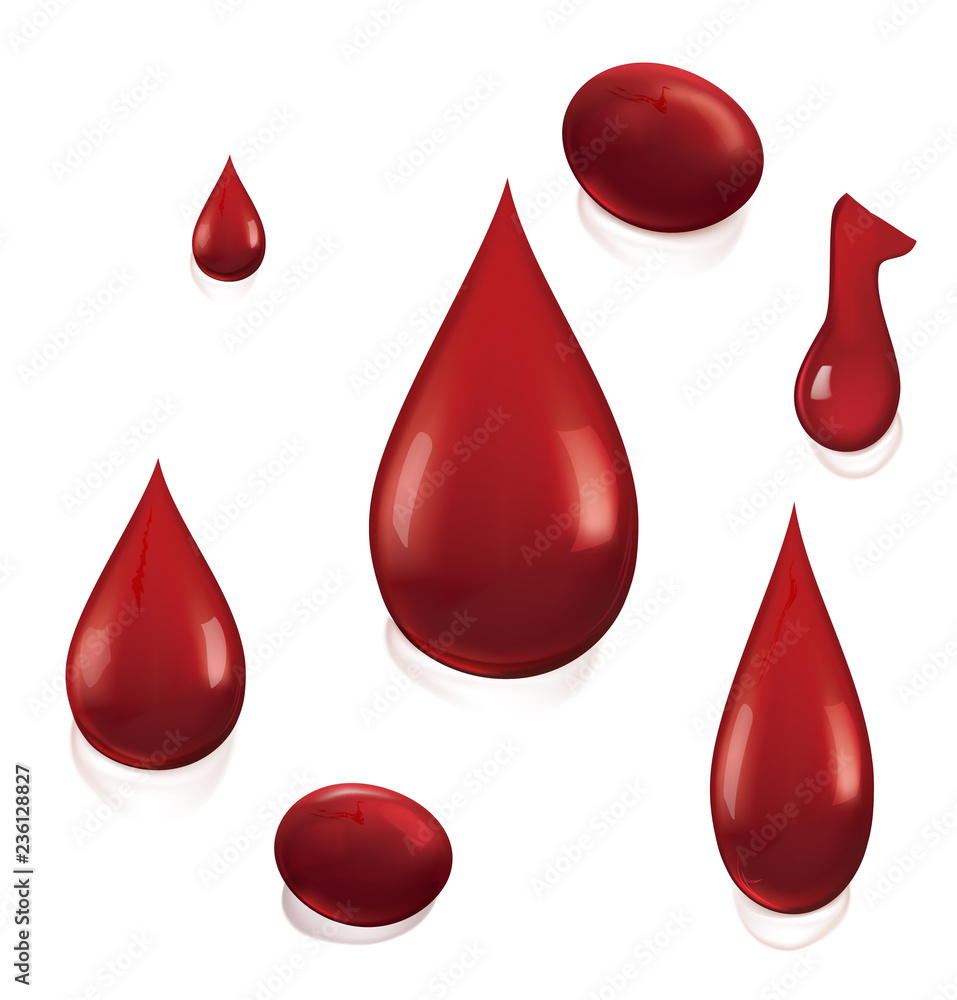 Drops of blood. Vector illustration Stock Vector Adobe Stock