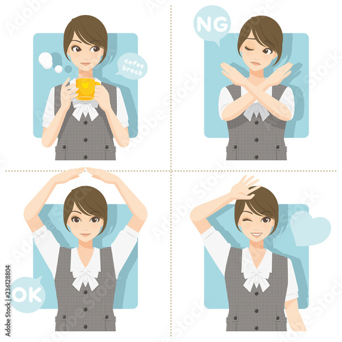 優良女子推進課/半袖＋ベスト