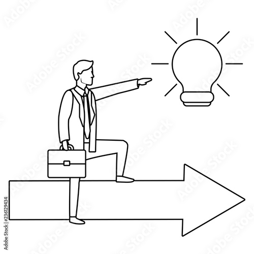 Executive businessman avatar in black and white