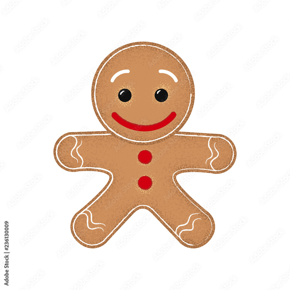 Happy gingerbread cookie. Smiling, joy, dessert. Can be used for topics like food, sweet, candy Happy gingerbread cookie. Smiling, joy, dessert. Can be used for topics like food, sweet, candy