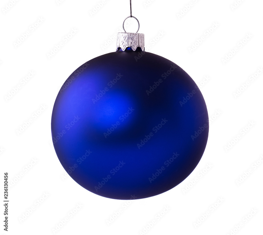 Bright blue Christmas ball isolated on white background Bright blue Christmas ball isolated on white background