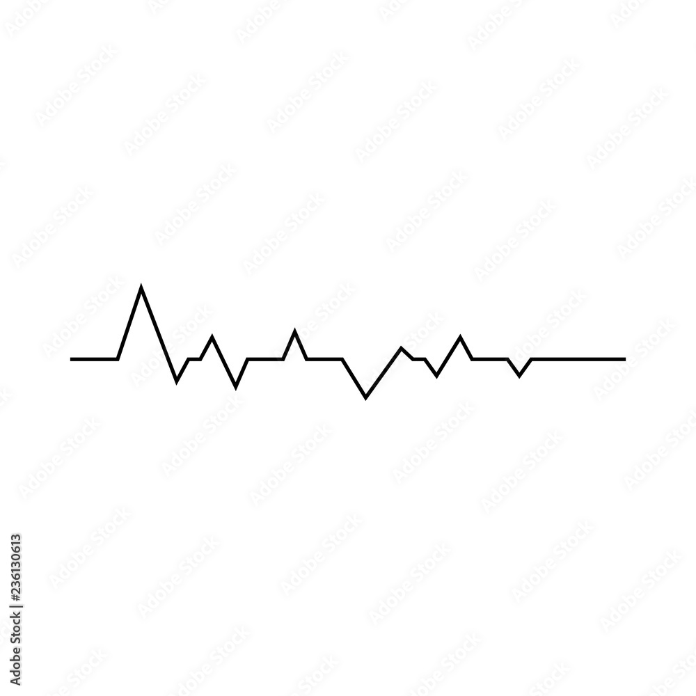 Heart beat line vector isolated icons on white background. Heartbeat cardiology medical symbol or oscilloscope graphic element ilustration Heart beat line vector isolated icons on white background. Heartbeat cardiology medical symbol or oscilloscope graphic element ilustration