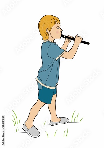 Young flutist