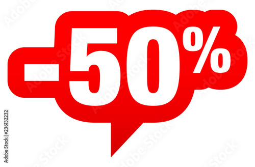 Icon Sale "-50%" Red