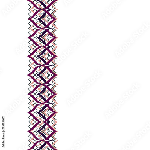 Linear Strokes Triple Underlaid Vertical Seamless Border