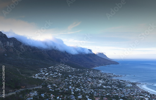 Panoramic view on Cambs Bay from Lion's Head photo