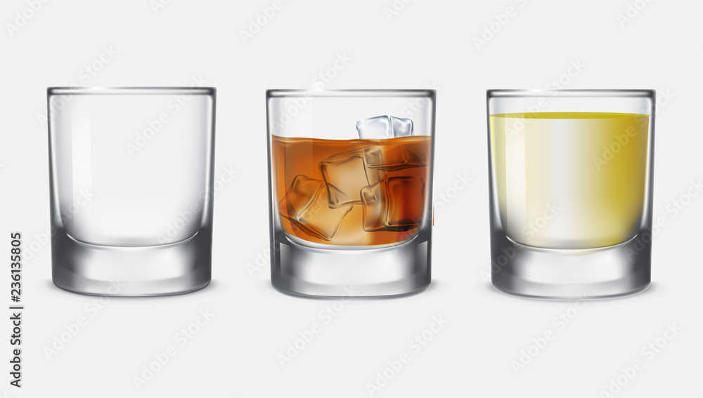 Glass 3d set. Vector illustration. Glass 3d set. Vector illustration.
