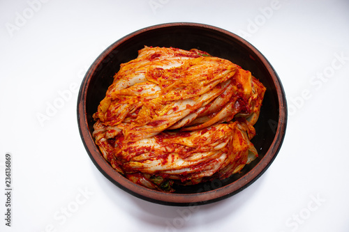 Napa cabbage kimchi, Korean traditional food. photo