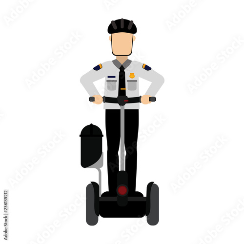 Police with hoverboard