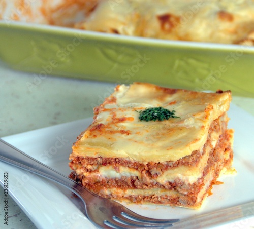 lasagnes au bœuf, fait maison  photo