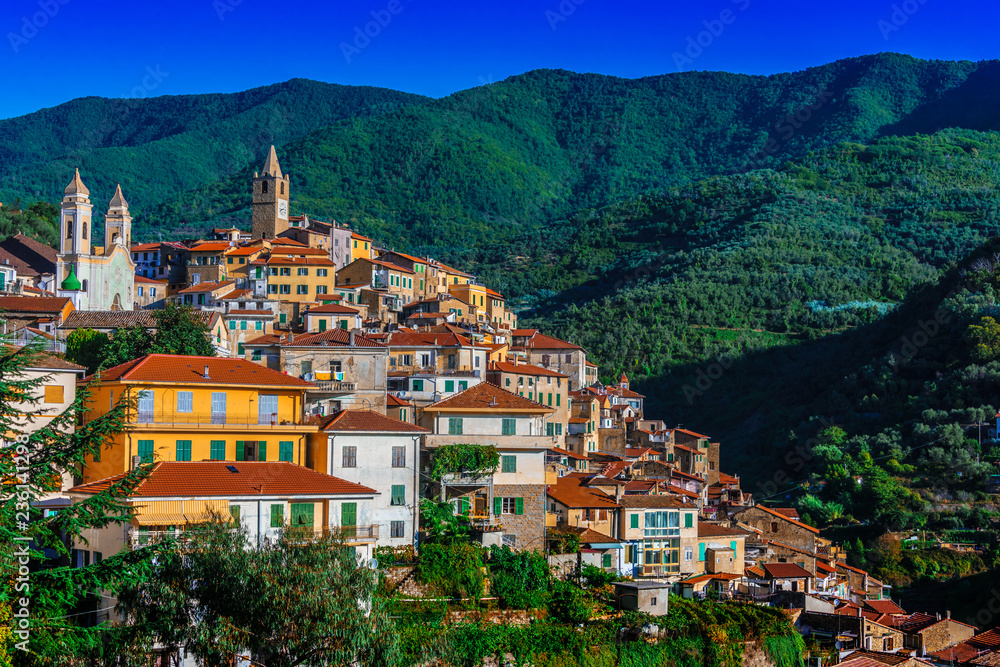 Obraz premium View of Ceriana in the Province of Imperia, Liguria, Italy