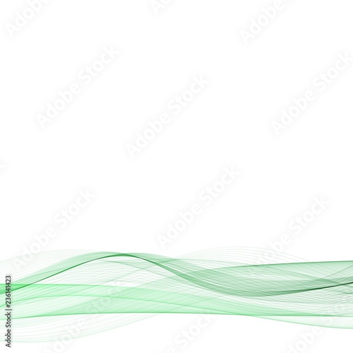 Green abstract wave. Vector layout for advertising. Logo symbol