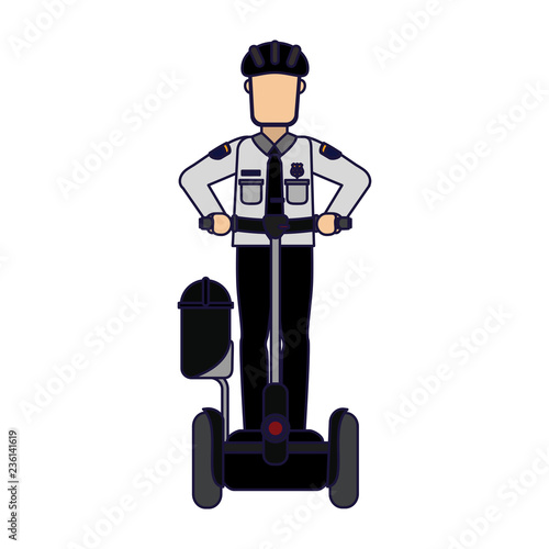 Police with hoverboard