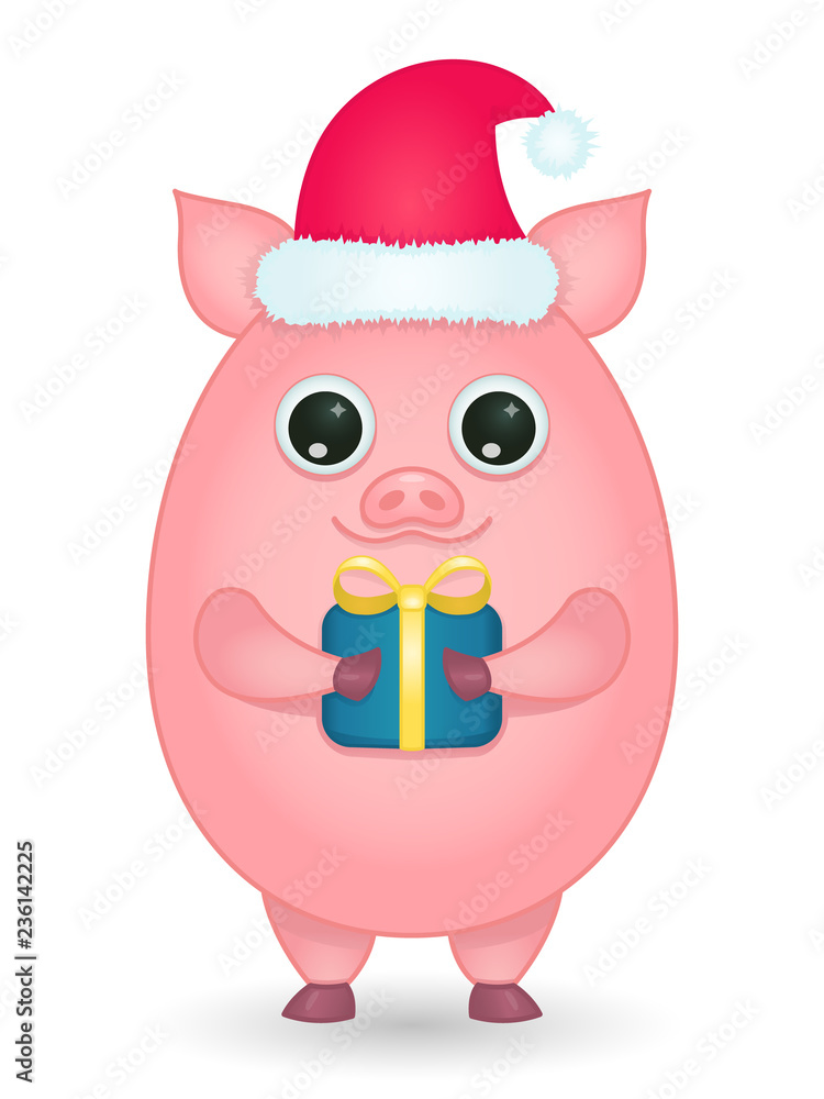Fototapeta premium christmas pig 