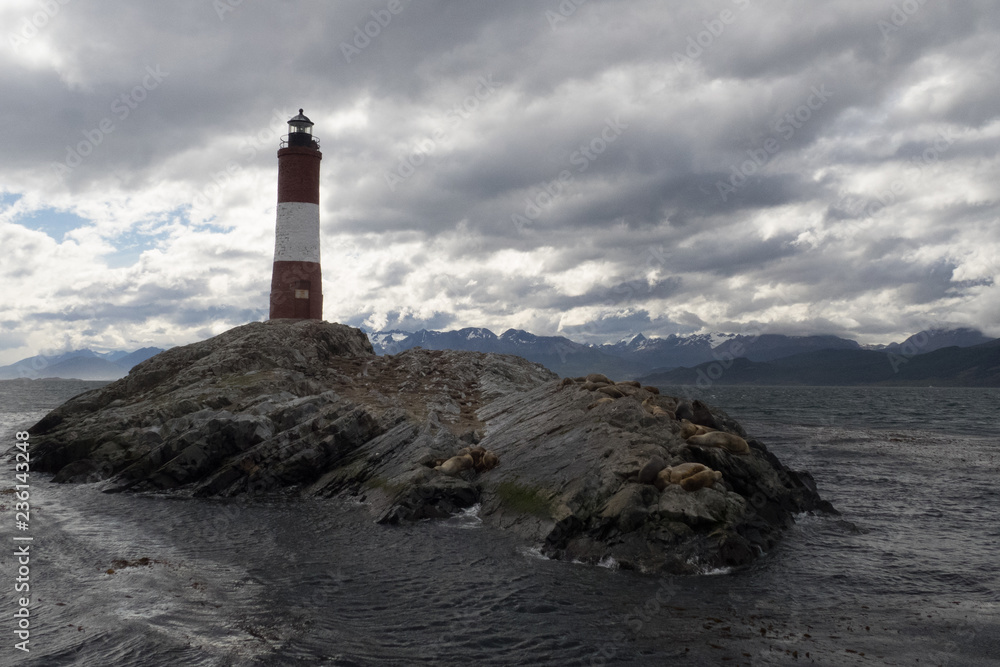 Les eclaireurs lighthouse in Beagle Channel, Ushuaia.