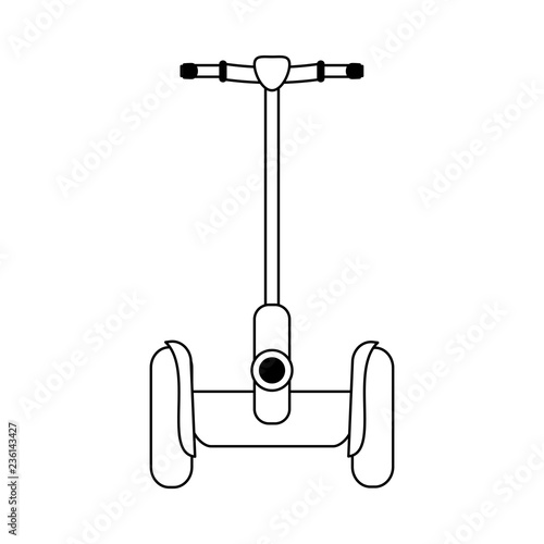 Hoverboard electric scooter black and white