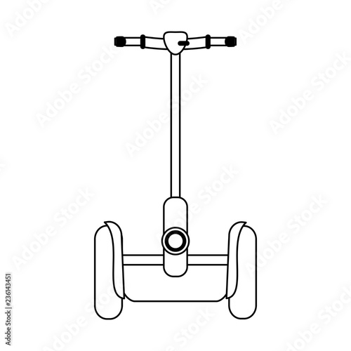 Hoverboard electric scooter black and white
