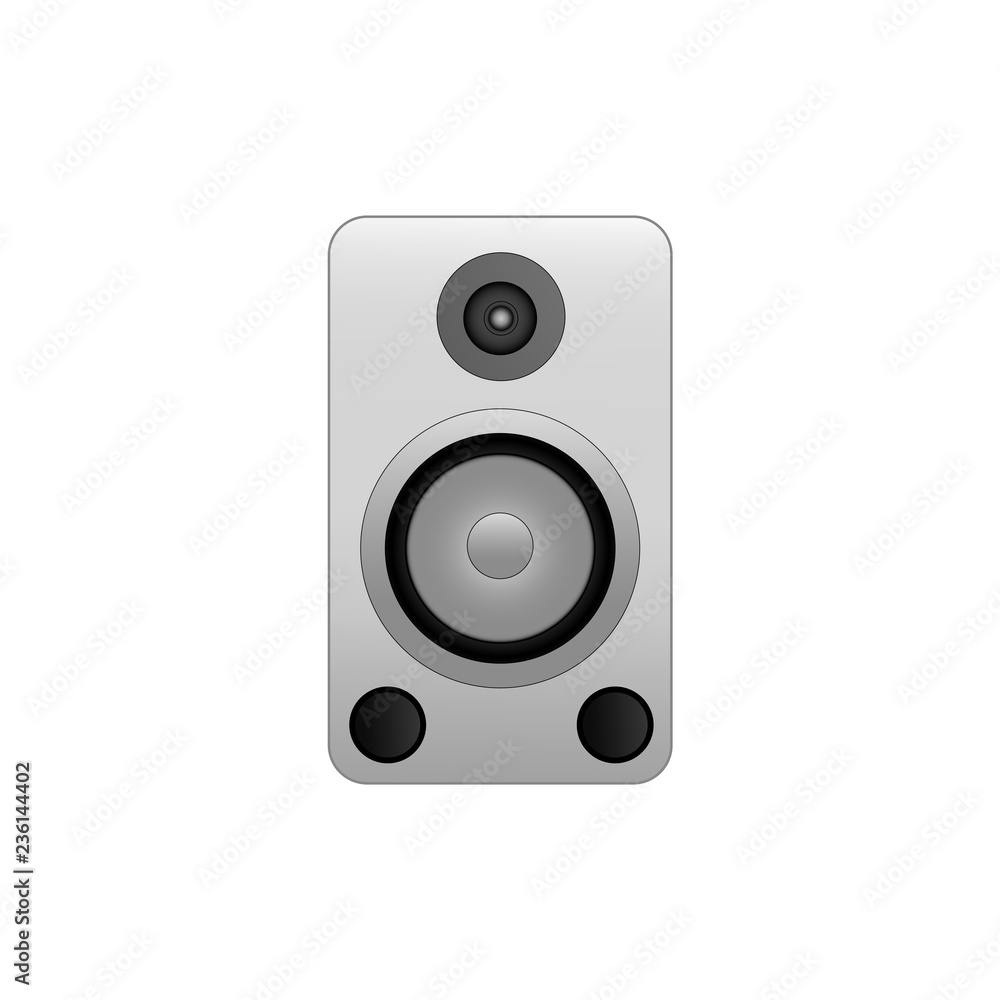 Vector speaker system illustration on a white background Vector speaker system illustration on a white background
