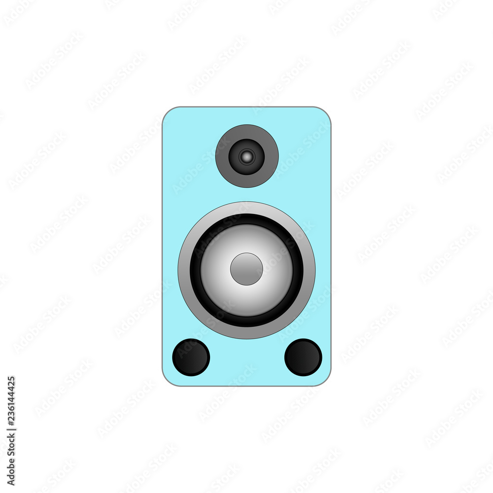 Vector speaker system illustration on a white background Vector speaker system illustration on a white background