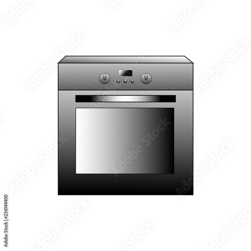 Vector oven illustration on a white background