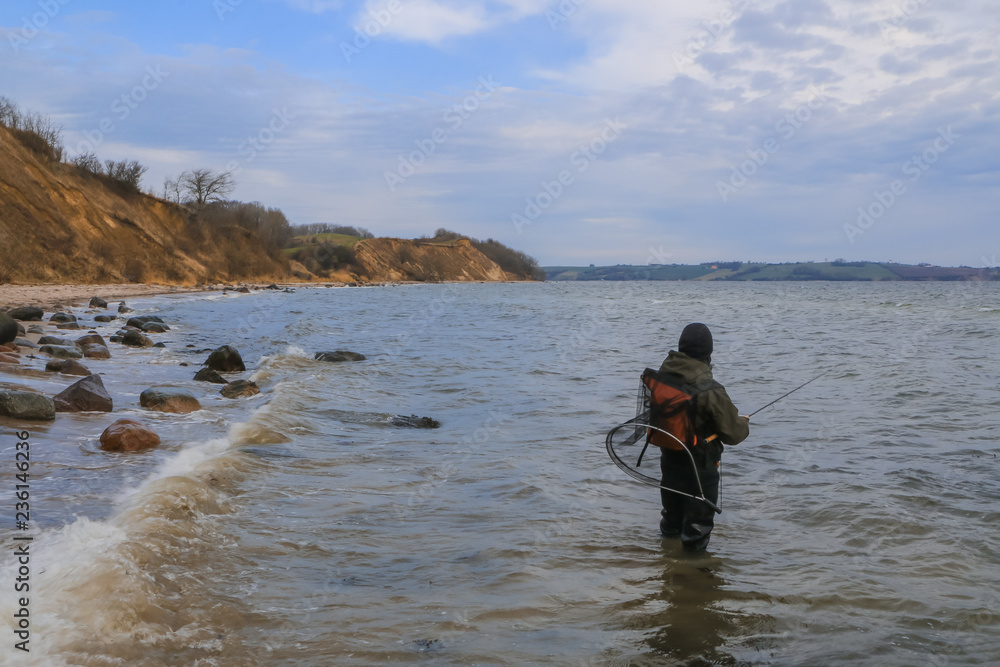 coastal fishing for sea trout at the Baltic Sea coastal fishing for sea trout at the Baltic Sea