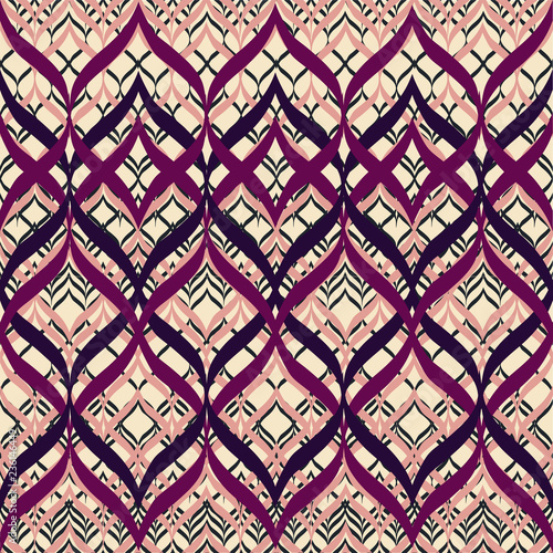 Linear Strokes Triple Underlaid Seamless Pattern