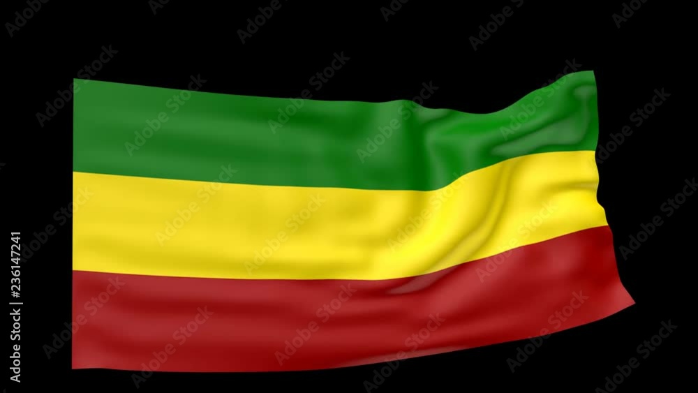 rasta flag over black background 3d animation rasta flag over black background 3d animation