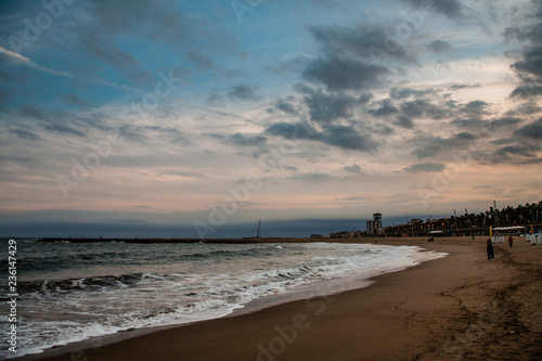 Barceloneta beach in Barcelona  Spain