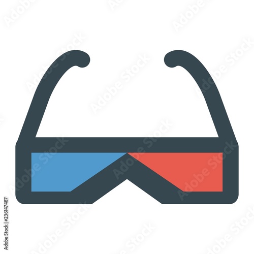 3d Glasses Vector Icon
