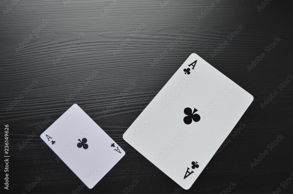 Casino. Poker. Playing cards. The opposition of large and small Casino. Poker. Playing cards. The opposition of large and small