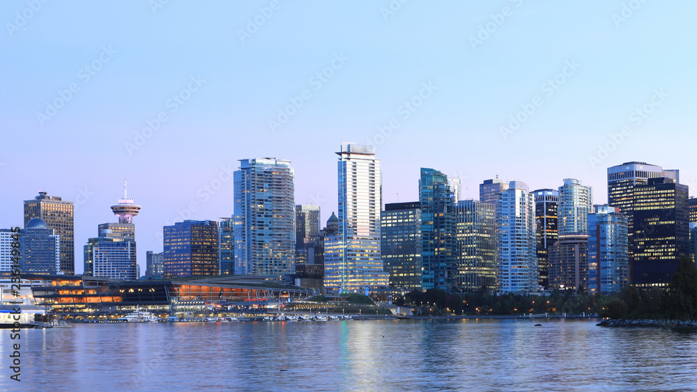 Sunset scene of Vancouver, Canada downtown Sunset scene of Vancouver, Canada downtown