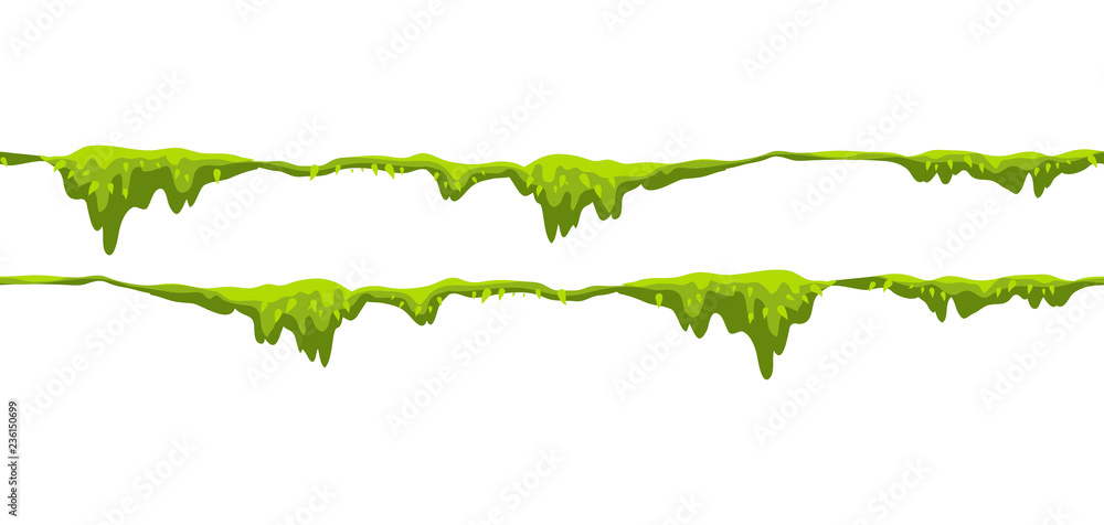 Fototapeta premium Twisted wild liana branch seamless pattern.