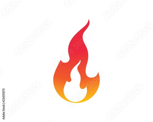 Fire flame Logo Template vector icon Oil, gas and energy