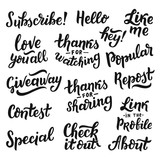 Hand drawn lettering element  for social media, blog, web, decoration.