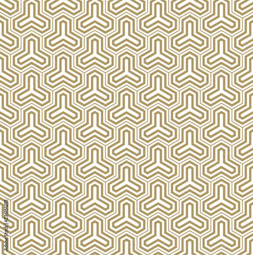 Seamless geometric pattern in brown geometric lines