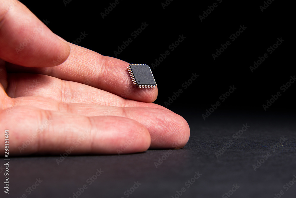 Microchip on the hand