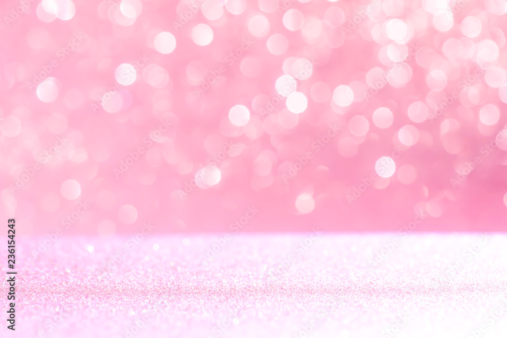 Pink glitter lights texture bokeh background Christmas