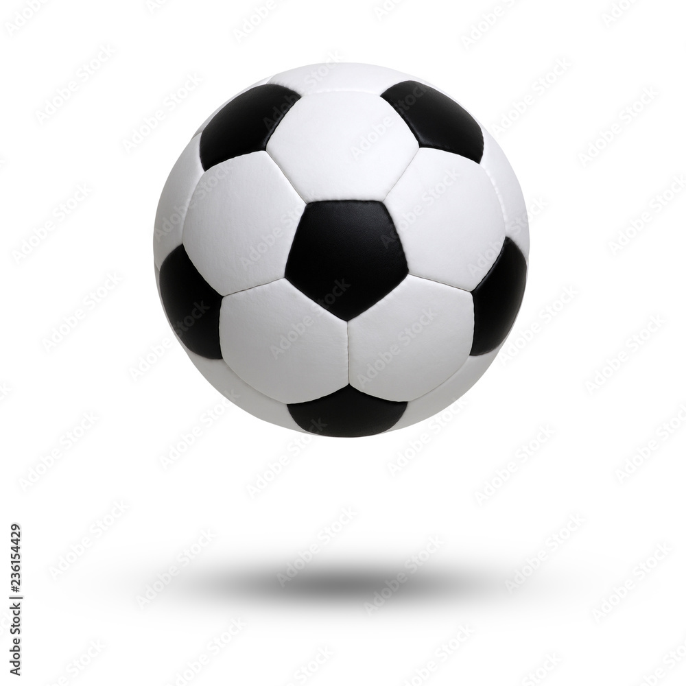soccer ball on white soccer ball on white