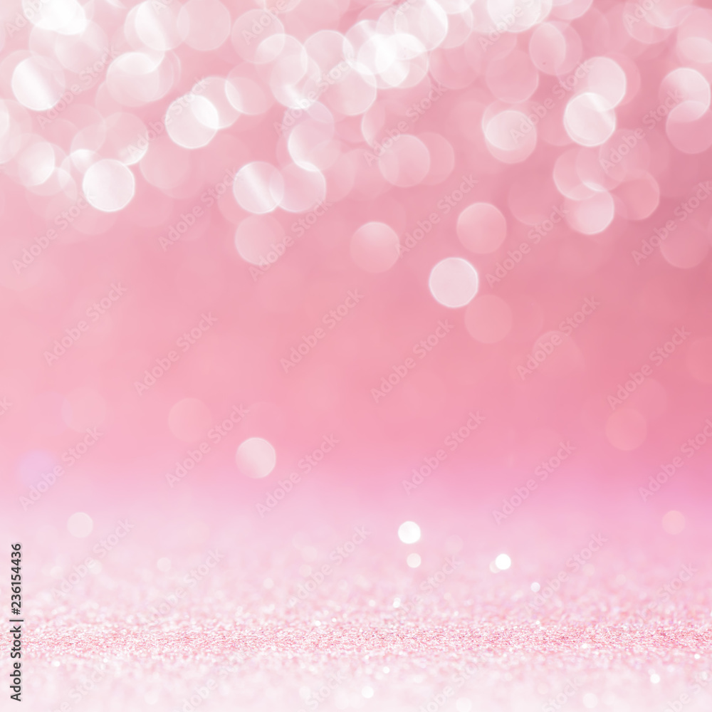 Pink glitter lights texture bokeh background Christmas