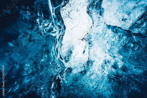 Beautiful crystal blue ice