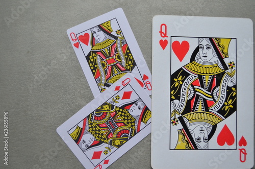 Casino. Poker. Playing cards. The opposition of large and small