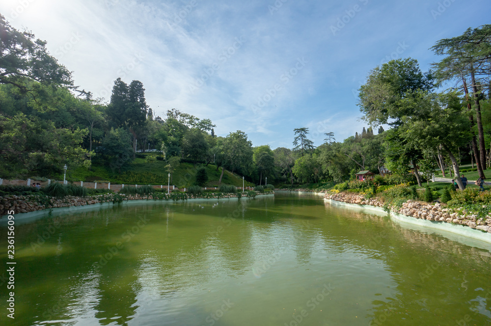 An artificial lake in Yildiz Park, istanbul, Turkey An artificial lake in Yildiz Park, istanbul, Turkey