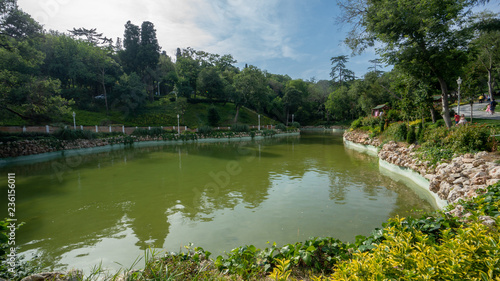 An artificial lake in Yildiz Park, istanbul, Turkey photo