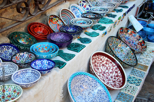 Traditional Turkish plates on the market
