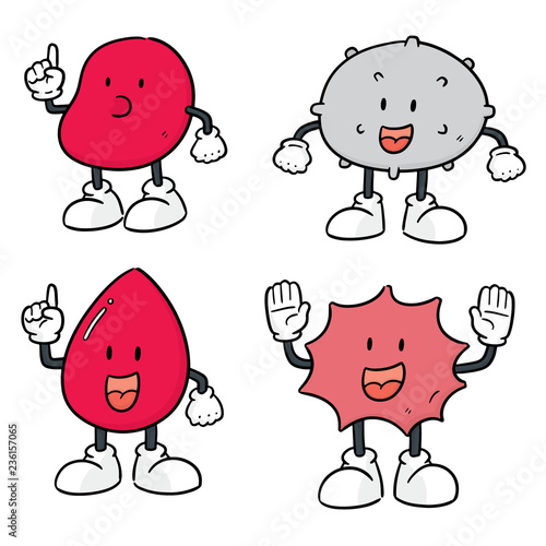vector set of blood cells